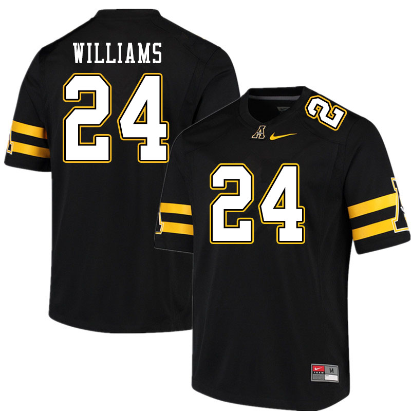 Men #24 Ben Williams Appalachian State Mountaineers College Football Jerseys Sale-Black